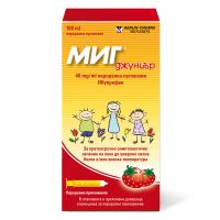 МИГ Юниор от 10кг (клубника) 40мг/мл 100мл суспензия д/пр внутрь (Ибупрофен)